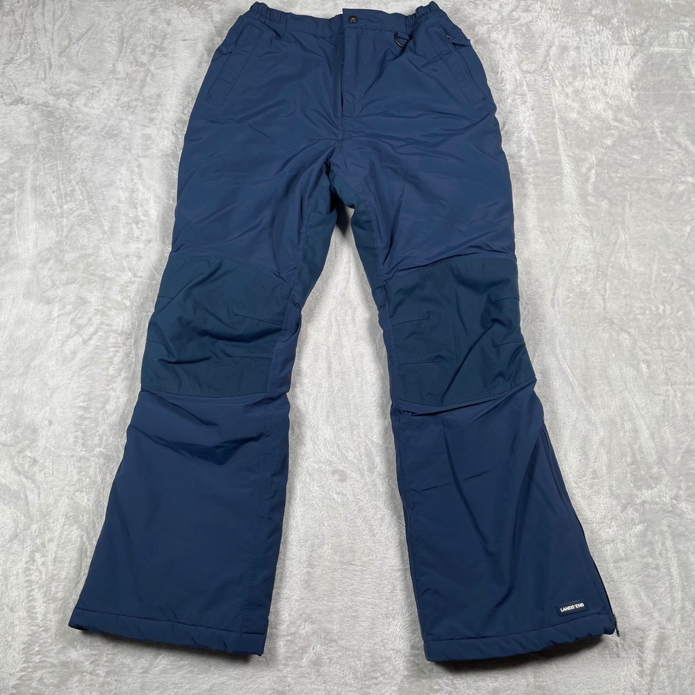 Lands‎ End Kids Navy Blue Snow Pants Insulated Size 14 Ski Bib Waterproof